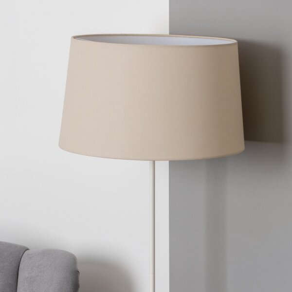 Brilagi - LED Stojací lampa CERIA 1xE27/40W/230V pr. 45 cm béžová/bílá