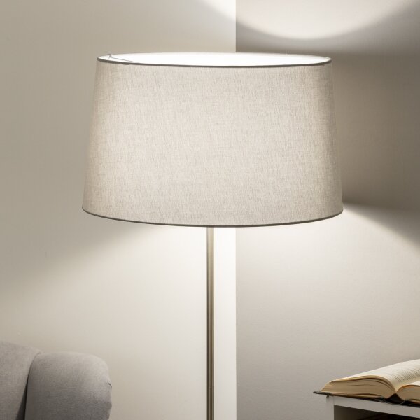 Brilagi - LED Stojací lampa CERIA 1xE27/40W/230V pr. 45 cm šedá/matný chrom