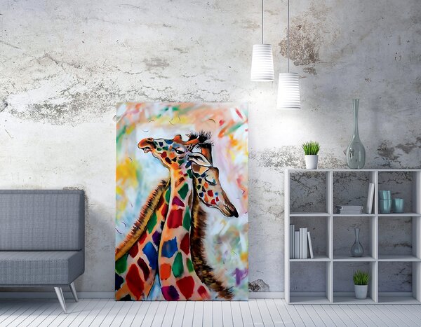ASIR Obraz na plátně ( 50 x 70 cm) Barevné žirafy
