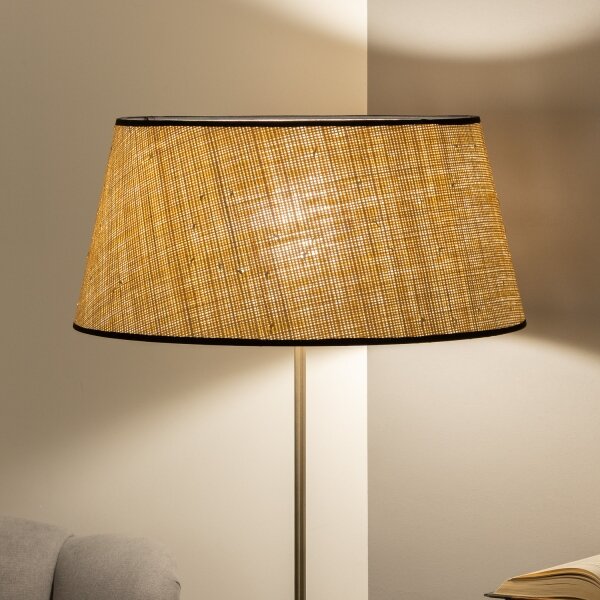Brilagi - LED Stojací lampa CERIA 1xE27/40W/230V pr. 50 cm béžová/matný chrom