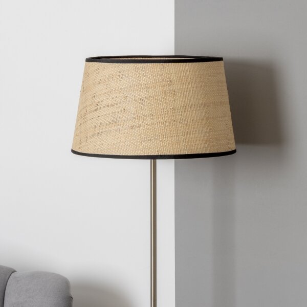 Brilagi - LED Stojací lampa CERIA 1xE27/40W/230V pr. 35 cm béžová/matný chrom