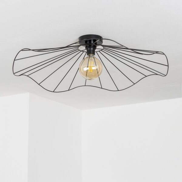 Brilagi - LED Přisazený lustr CERIA WIRE 1xE27/40W/230V pr. 80 cm černá