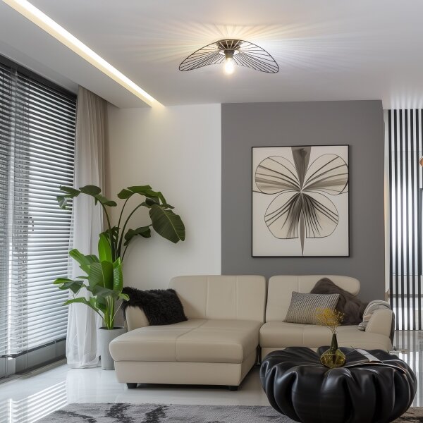 Brilagi - LED Přisazený lustr CERIA WIRE 1xE27/40W/230V 40x56 cm černá