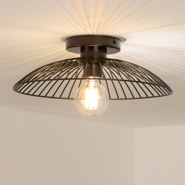Brilagi - LED Přisazený lustr CERIA WIRE 1xE27/40W/230V pr. 26 cm černá