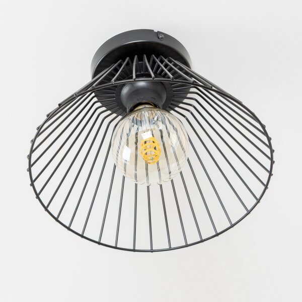 Brilagi - LED Přisazený lustr CERIA WIRE 1xE27/40W/230V pr. 21 cm černá