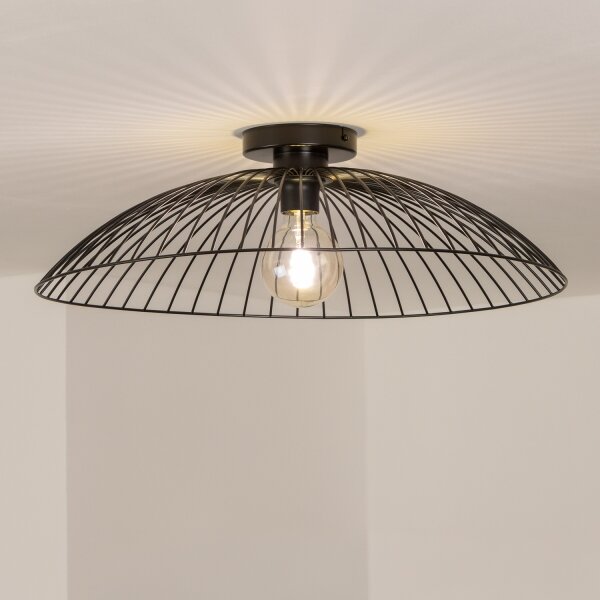 Brilagi - LED Přisazený lustr CERIA WIRE 1xE27/40W/230V pr. 60 cm černá
