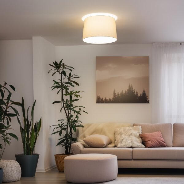 Brilagi - LED Přisazený lustr CERIA 1xE27/40W/230V pr. 45 cm béžová