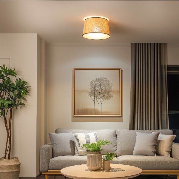 Brilagi - LED Přisazený lustr CERIA 1xE27/40W/230V pr. 35 cm béžová