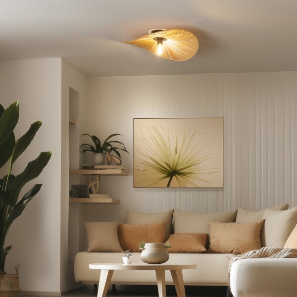 Brilagi - LED Přisazený lustr CERIA BOHO 1xE27/40W/230V pr. 60 cm rafie