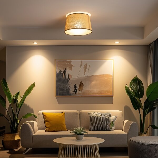 Brilagi - LED Přisazený lustr CERIA 1xE27/40W/230V pr. 35 cm béžová