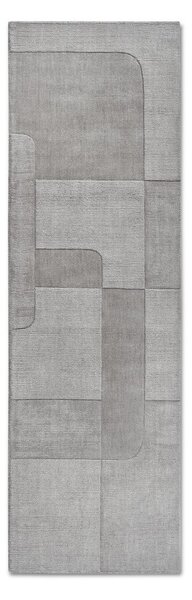 Šedý ručně tkaný vlněný běhoun 80x250 cm Charlotte – Villeroy&Boch