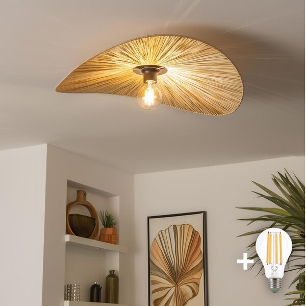 Brilagi - LED Přisazený lustr CERIA BOHO 1xE27/40W/230V pr. 60 cm rafie