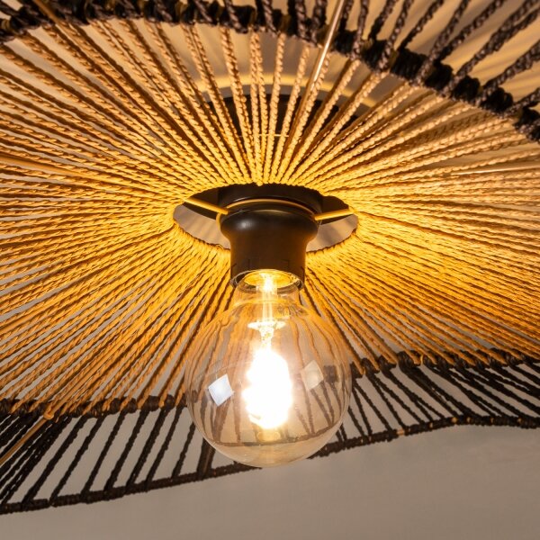 Brilagi - LED Přisazený lustr CERIA BOHO 1xE27/40W/230V pr. 50 cm černá/hnědá