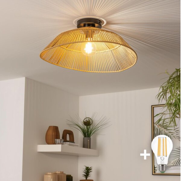 Brilagi - LED Přisazený lustr CERIA BOHO 1xE27/40W/230V pr. 50 cm hnědá