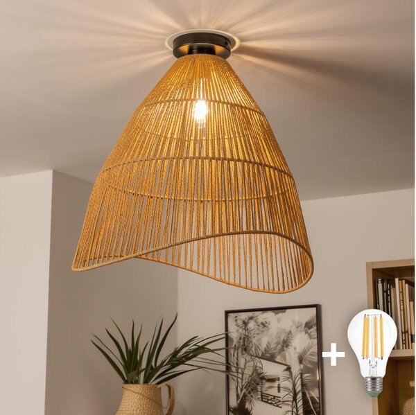 Brilagi - LED Přisazený lustr CERIA BOHO 1xE27/40W/230V pr. 50 cm hnědá