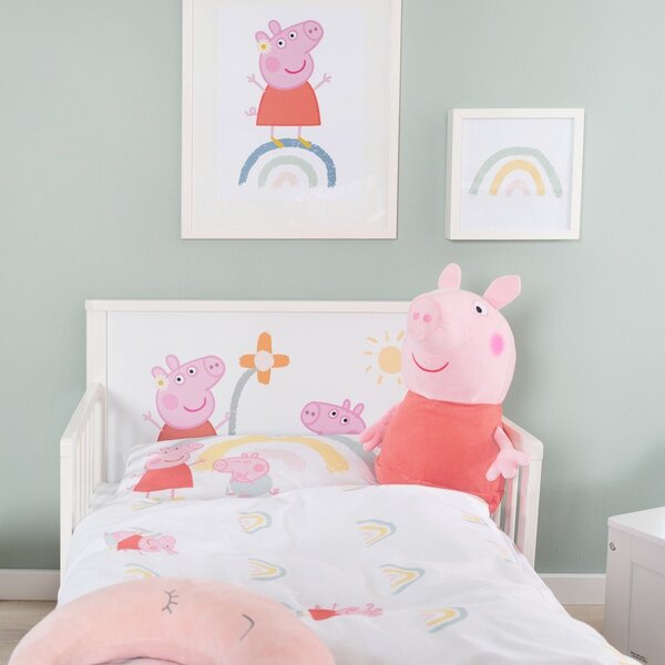 Bavlněné dětské povlečení do postýlky 100x135 cm Peppa Pig – Roba