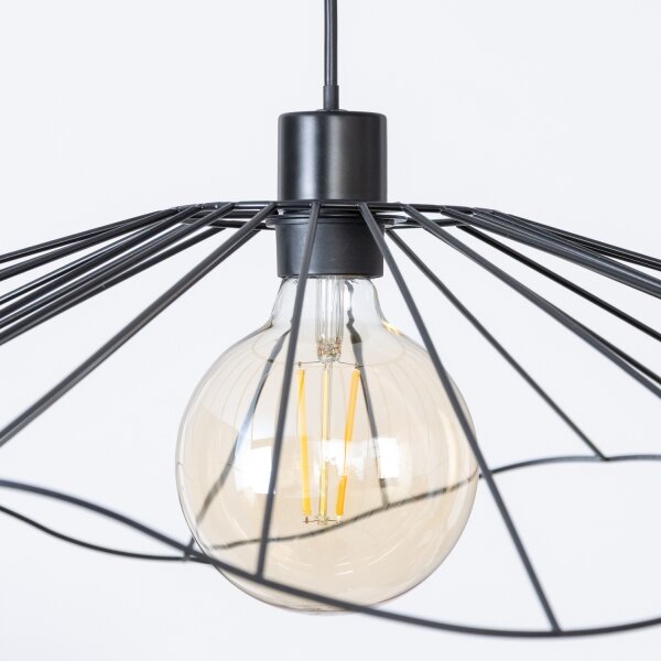 Brilagi - LED Lustr na lanku CERIA WIRE 1xE27/40W/230V pr. 80 cm černá