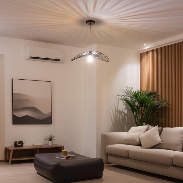 Brilagi - LED Lustr na lanku CERIA WIRE 1xE27/40W/230V 40x56 cm černá