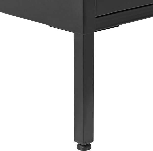 Prosklená komoda ESHOLT 80 cm Kov Černá