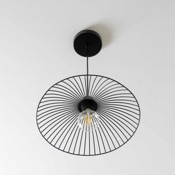 Brilagi - LED Lustr na lanku CERIA WIRE 1xE27/40W/230V pr. 26 cm černá