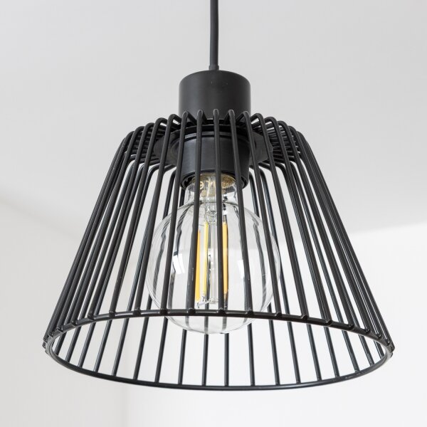Brilagi - LED Lustr na lanku CERIA WIRE 1xE27/40W/230V pr. 21 cm černá