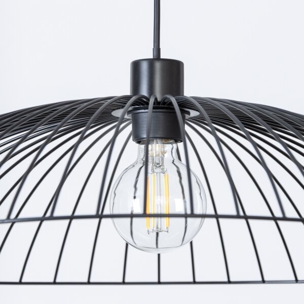 Brilagi - LED Lustr na lanku CERIA WIRE 1xE27/40W/230V pr. 60 cm černá