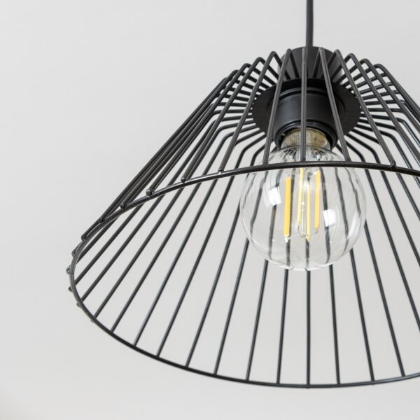 Brilagi - LED Lustr na lanku CERIA WIRE 1xE27/40W/230V pr. 30 cm černá
