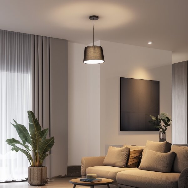 Brilagi - LED Lustr na lanku CERIA 1xE27/40W/230V pr. 30 cm černá
