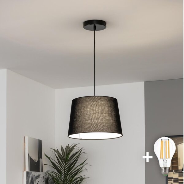 Brilagi - LED Lustr na lanku CERIA 1xE27/40W/230V pr. 30 cm černá