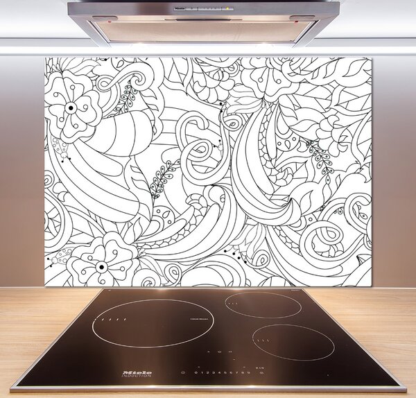Skleněný panel do kuchynské linky Ornamenty pksh-100711977