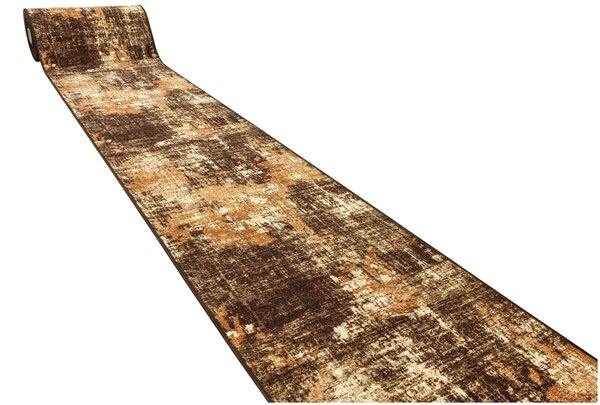 Kobercový ráj Běhoun pogumovaný Andora 07 Abstraktní béžový hnědý Šíře: 67 cm