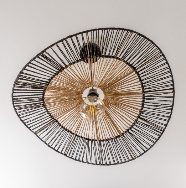 Brilagi - LED Lustr na lanku CERIA BOHO 1xE27/40W/230V pr. 50 cm černá/hnědá