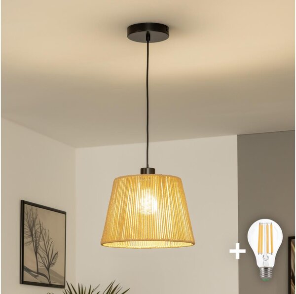 Brilagi - LED Lustr na lanku CERIA BOHO 1xE27/40W/230V pr. 28 cm hnědá