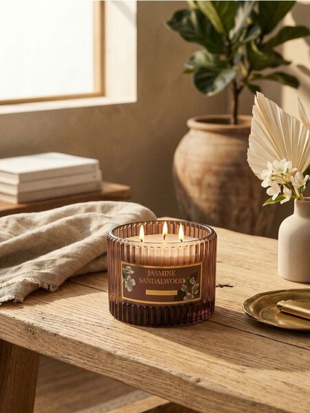 Sinsay - Vonná svíčka Jasmine Sandalwood - hnědá