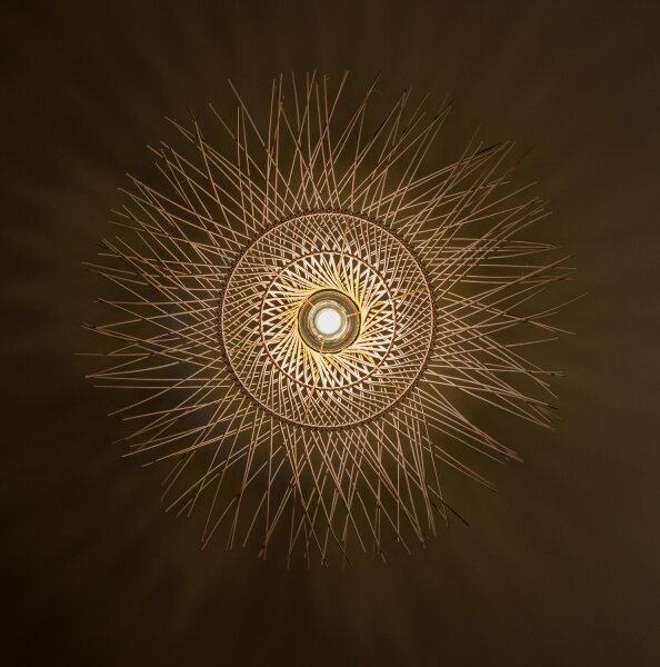 Brilagi - LED Lustr na lanku CERIA BOHO 1xE27/40W/230V pr. 70 cm bambus