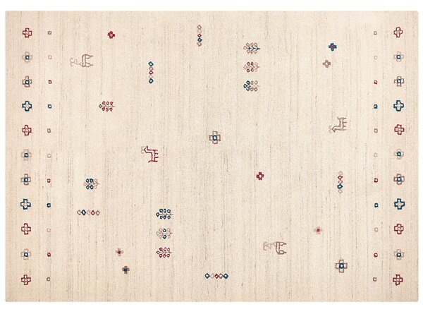 Koberec SULUCA Béžová 200 x 300 cm Gabbeh Vlna