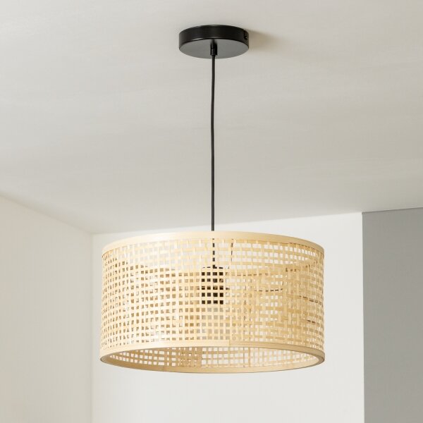 Brilagi - LED Lustr na lanku CERIA BOHO 1xE27/40W/230V pr. 25 cm bambus