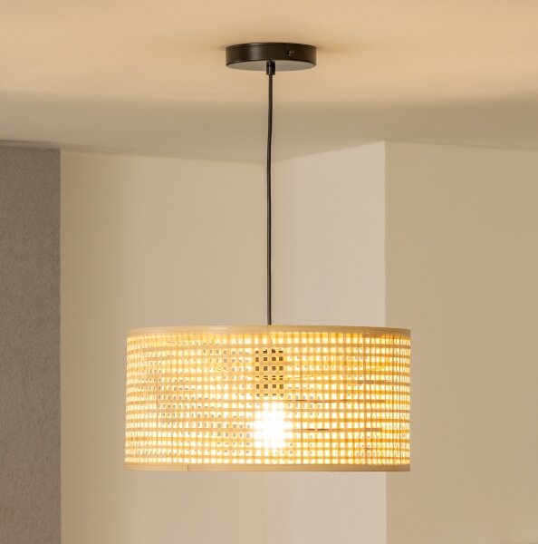 Brilagi - LED Lustr na lanku CERIA BOHO 1xE27/40W/230V pr. 25 cm bambus