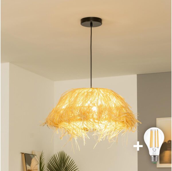 Brilagi - LED Lustr na lanku CERIA BOHO 1xE27/40W/230V pr. 40 cm rafie