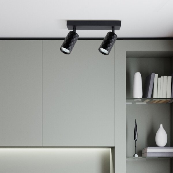 Brilagi - Bodové svítidlo SELE DIAMANT 2xGU10/30W/230V černá