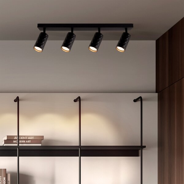 Brilagi - Bodové svítidlo SELE DIAMANT 4xGU10/30W/230V černá