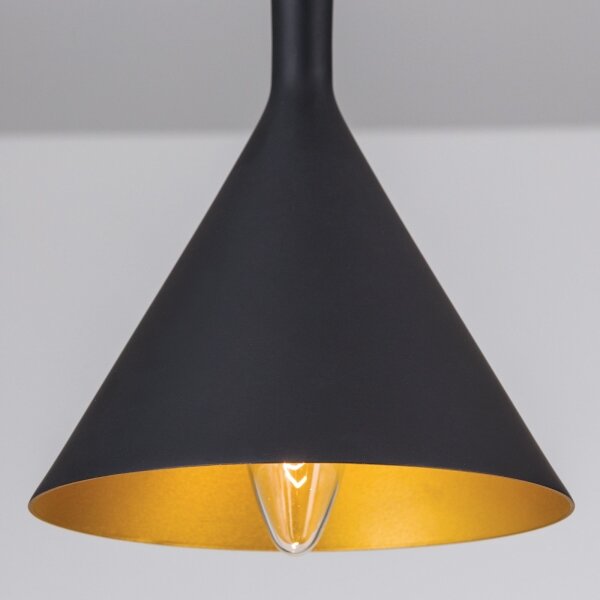 Orion - Lustr na lanku GUNDA 1xE14/40W/230V pr. 16,5 cm černá/zlatá