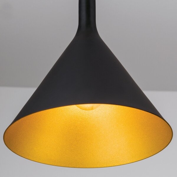 Orion - Lustr na lanku GUNDA 1xE27/60W/230V pr. 25 cm černá/zlatá