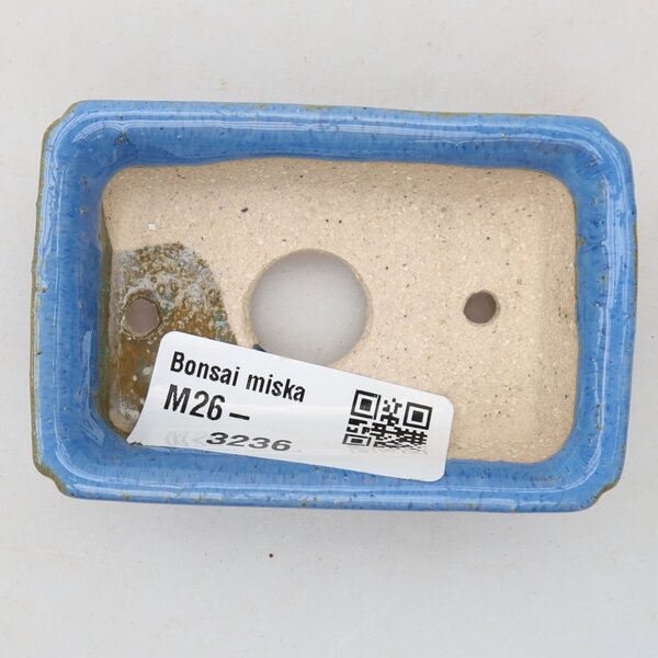 E-bonsai Keramická bonsai miska 7 x 5 x 2 cm modrá