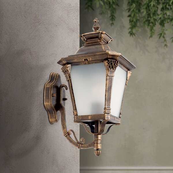 Orion - Venkovní nástěnná lampa AIKO 1xE27/60W/230V IP23 bronz/patina