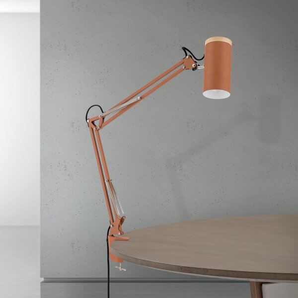 Orion - Stolní lampa s klipem GILI 1xE27/40W/230V cihlová