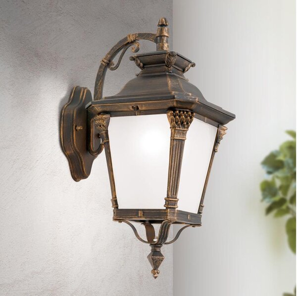 Orion - Venkovní nástěnná lampa AIKO 1xE27/60W/230V IP23 bronz/patina