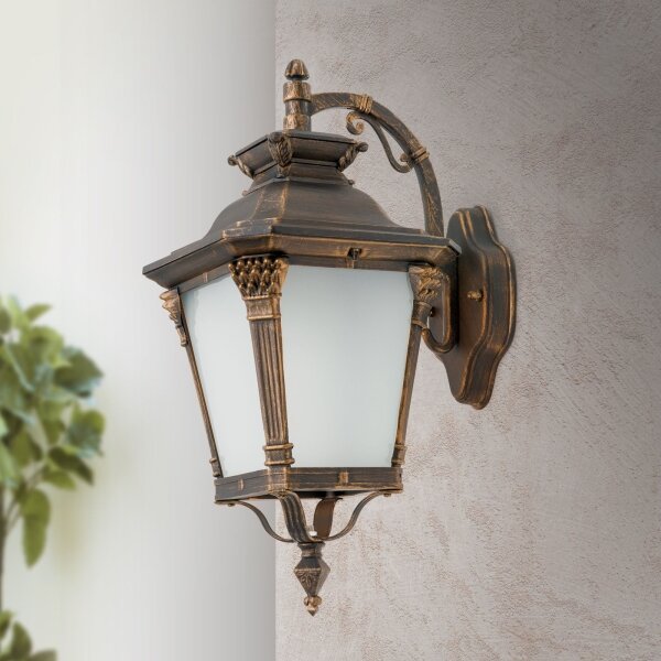 Orion - Venkovní nástěnná lampa AIKO 1xE27/60W/230V IP23 bronz/patina