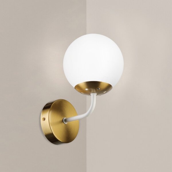 Brilagi - Nástěnná lampa MALIVA 1xE14/15W/230V zlatá/bílá