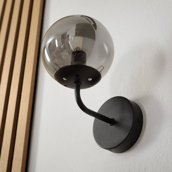 Brilagi - Nástěnná lampa MALIVA 1xE14/15W/230V černá/kouřová